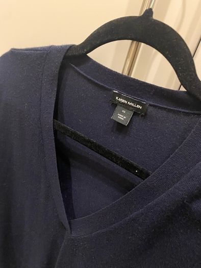 Karen Millen navy v neck jumper