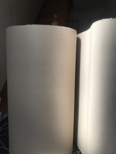 Goffered cardboard rolls