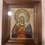Beautiful handpainted and embroidered icon of the Virgin Mary Image 3