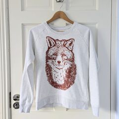 Fox Graphic Sweatshirt by Fauna Size Small