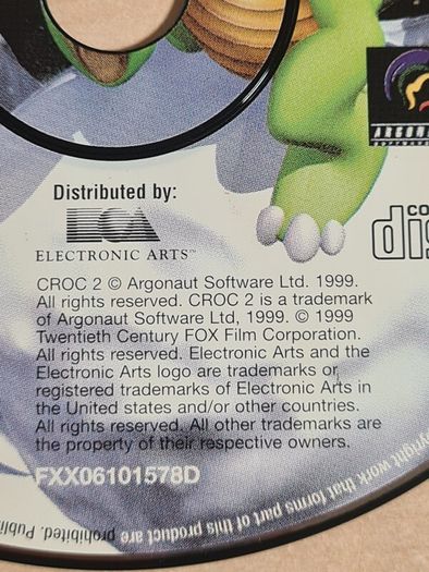 Ps1 Playstation One Croc 2 Disc Only