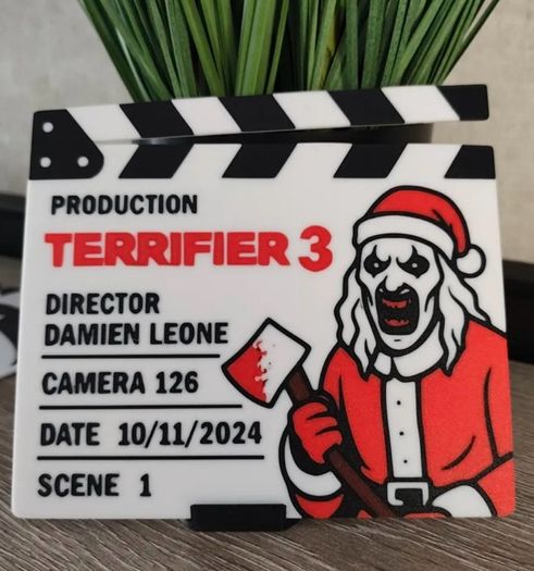 Annabelle/ Terrifier 3 display scene clap board