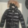 Brand New Never Worn Pyrenex Authentic Shiny Fur Girls Down Jacket Age 12 Black Image 8