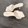 EGO white braided mule heels Image 2