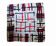 Burberry abstract print large silk scarf