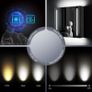 Bathroom Mirror Cabinet with LED Lights, Anti-Fog, Colour Changing & Touch Sensor, Aluminium Double Door, 650x600mm Dimmable, Shaver Socket Image 6