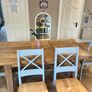 solid oak dining table and chairs Image 5
