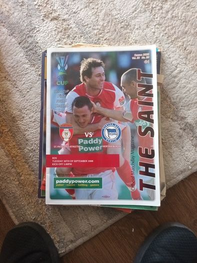 Programme St Patricks Ath v Hertha Berlin 2008