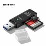 2-in-1 Mini USB 3.0 Card Reader - SD/Micro SD/TF Memory Card Adapter for PC & Laptop, Flash Drive Compatible Image 2