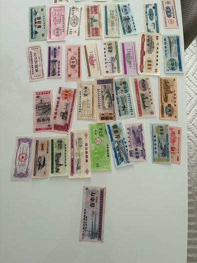 101 PCS Food Coupon, China Different Real Food Banknotes, Mix Grade Lot Chinese Old Rice Bill Meat Banknote Stamp, Rare 1965-1991