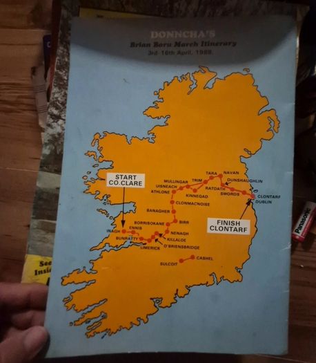 Vintage Donnacha's Brian Boru March Itinerary 1988