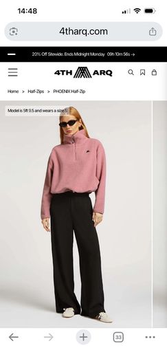 4th Arq Phoenix Half Zip Blush Fleece