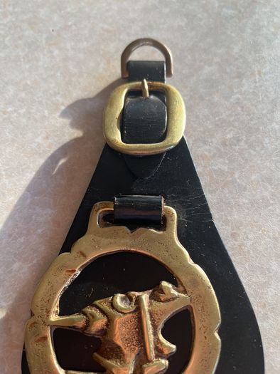 Vintage Collectable Horse Brass leather strap