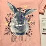 Girls Pink with Cute Bunny T-Shirt Age -10/11 (146cm) Image 3