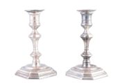 Harrods 758 grams, Solid Sterling Silver Candlesticks. Sir Richard Woodman Burbidge for Harrods, London. Candlesticks 2 .925 Sterling silver