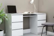 Writing Desk White 140x50x77 cm Chipboard