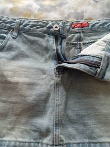 Denim mini skirt