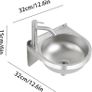 Small Bathroom Sink Washroom Semi-Circular Sink Washing Basin  Washbasin with Faucet for Bathroom Restroom Vanity Kitchen Laundry Restaurant Home Cafe Hotel Image 6