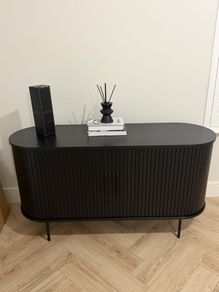 Side board cabinet black oak