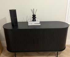 Side board cabinet black oak only -new