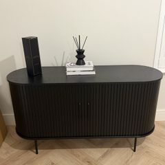 Side board cabinet black oak