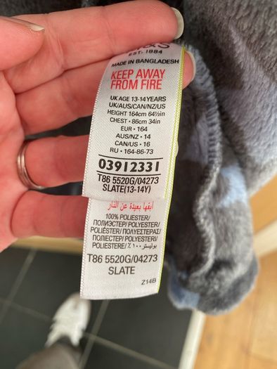 Marks and Spencer Boys Dressing Gown. Size 13-14 years