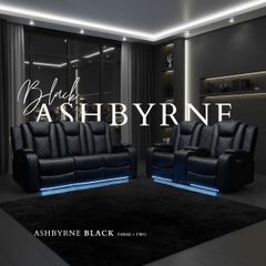 Ashbyrne Sofa cinema seats recliners with many features