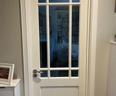White Internal Glass-Panel Doors  Single and Double Sets