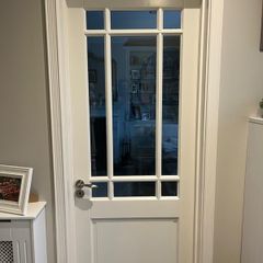 White Internal Glass-Panel Doors  Single and Double Sets