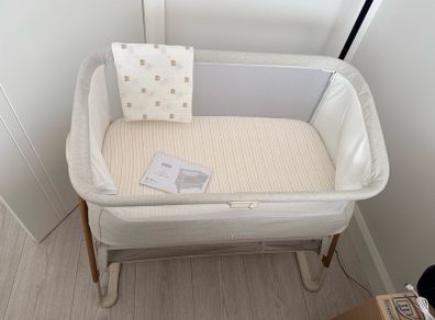 Mamas & Papas Lua Bedside Crib - Fawn