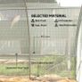 4 x 3 x 2 m Polytunnel Greenhouse w/ Roll-up Side Walls, Steel Frame Walk-in Grow House Tent w/ Zippered Door and 8 Windows and Reinforced Cover Image 3