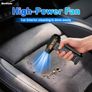 New Powerful Turbo Fan,built-in 6000mAh High-performance Battery, 9000000RPH, 5 Gears, 3pcs of Air Blowing Nozzles, Durable Black ABS Material, Suitable for Home, Office, Car, Courtyard, Blowing Leaves, Clearing Snow, and Dust Removal! Image 7