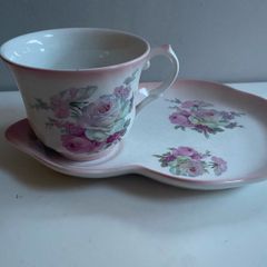 vintage old foley cup and snack plate