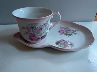vintage old foley cup and snack plate