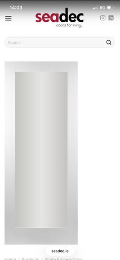 Shaker Internal Door with frosted glass insert