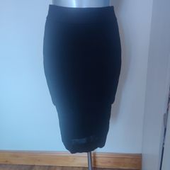 BNWT River Island Black Glamathon midi high waist pencil skirt size UK8 EU34/36 Postage included