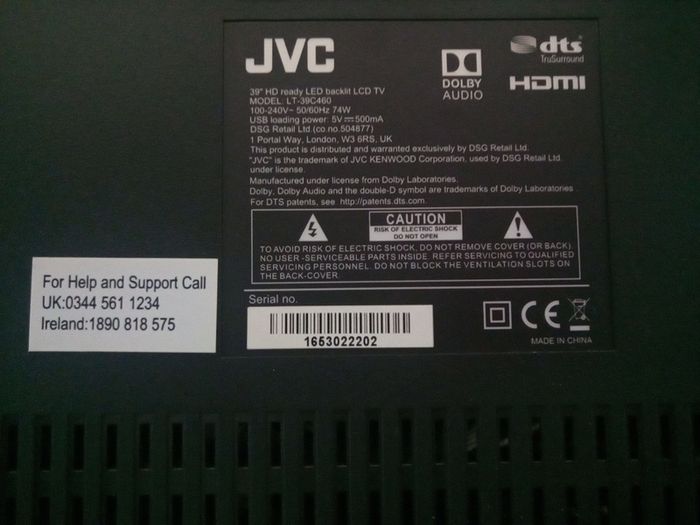 Jvc 39" Led Tv