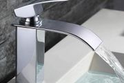 Waterfall Bathroom Faucet Wash Basin Mixer Tap Hot and Cold Water Sink Taps Single Handle Basin Taps Mixer Bathroom Tap Accessories Chrome Brass (FREE POSTAGE)