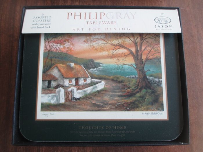 Philip Gray Place Mats And Coasters. Never Used