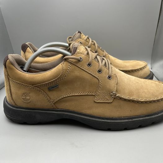 Timberland Mens Brown Leather Lace Gore-tex Shoes Moc Toe UK 9 EU 43.5