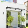 Front Door Canopy Outdoor Awning, Rain Shelter for Back Door, Porch, Patio, Window, 200 x 80 cm, Black Image 7