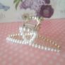 Large Hair Clip, Gold with Pearls Image 3
