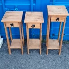 wooden tables x3