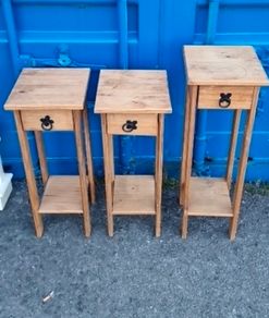 wooden tables x3
