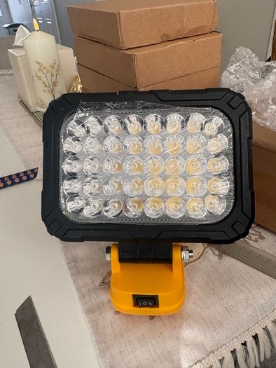 40 LED Work Light For Dewalt 18V Battery Portable Flood Light Cordless Job Site Lamp Outdoor Emergency Fishing Tool