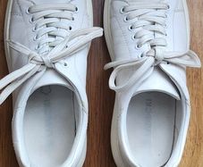 Pair of White Leather trainers/tennis shoes by Lasocki size 5/38