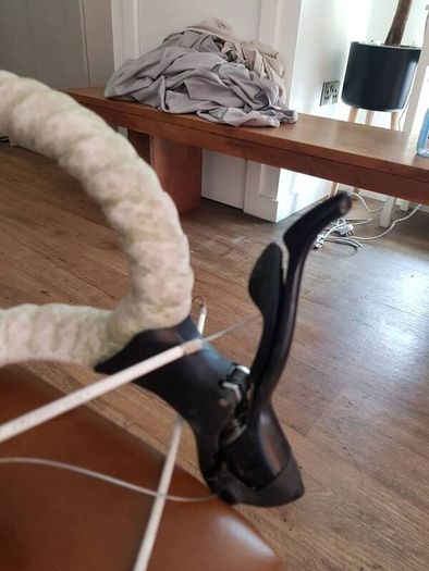 racing  handlebars and pedals