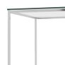 Side Table Silver 120x40x78 cm Stainless Steel and Glass Image 3