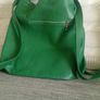 Large Green 100% Italian Leather Bag/Backpack. NEW Image 10