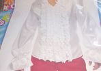 60s ruffled shirt. fancy dress.